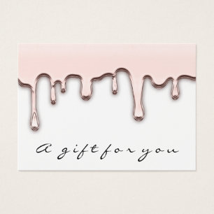 Gift Certificate Rose Pink Makeup Hair Nails Drips