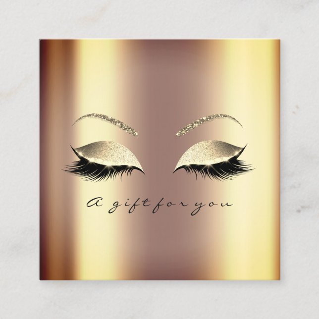 Gift Certificate Sepia Gold Lashes Makeup Artist (Front)
