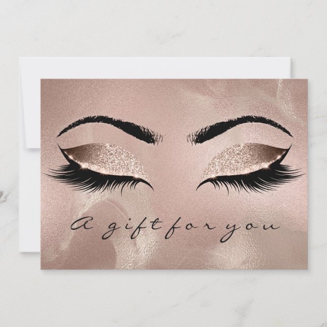 Gift Certificate Skin Skin Gold Lash Beauty Makeup (Front)