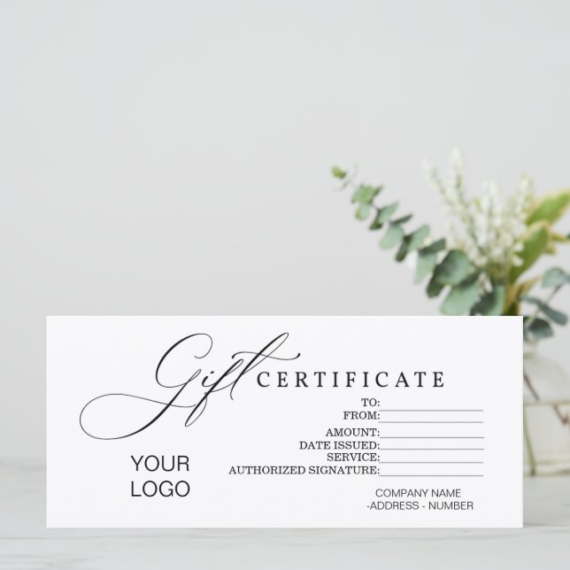 Gift Certificate, Small business, Gift Card, edit (Standing Front)