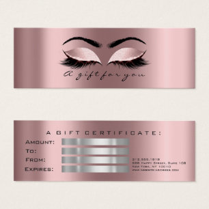 Gift Certificate Small Lashes Makeup Spark Grey