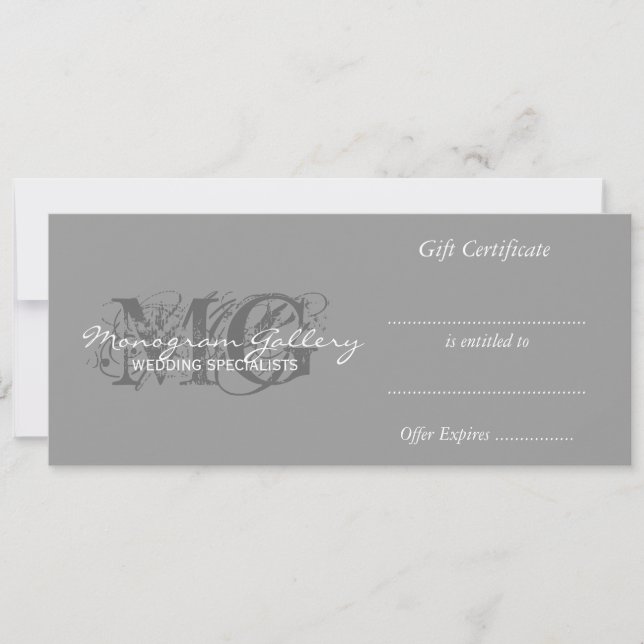 Gift Certificate Template with Monogram (Front)