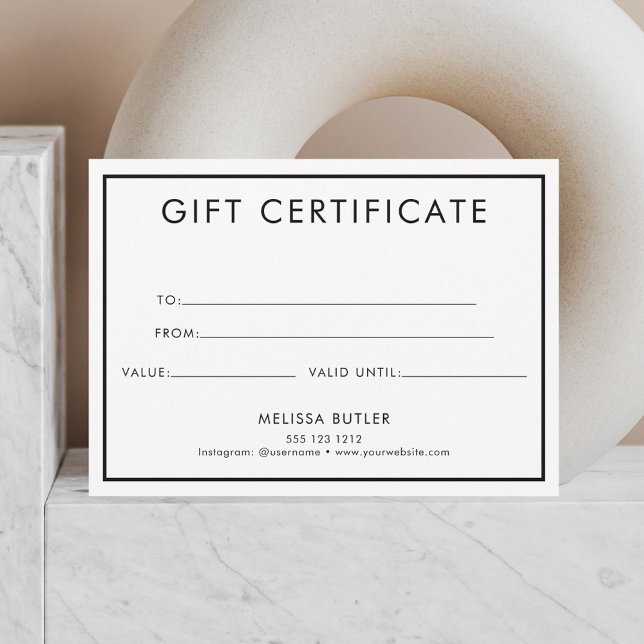Gift Certificate Voucher Minimalist Card (Creator Uploaded)