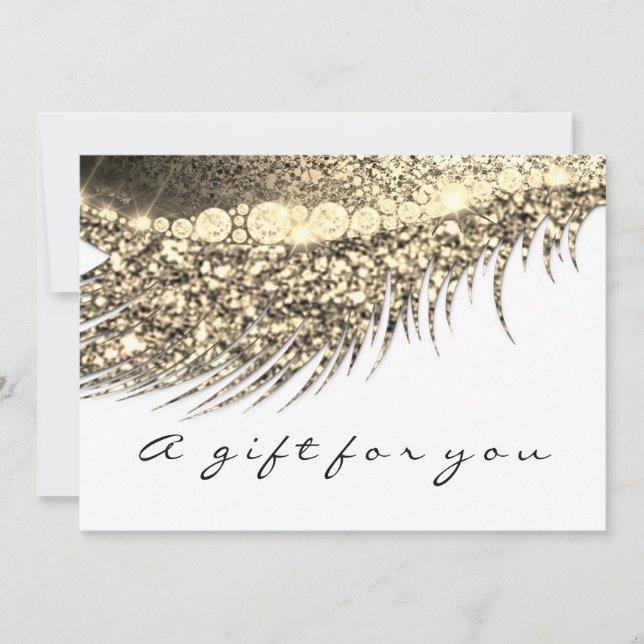 Gift Certificate White Gold Lash Beauty Makeup (Front)