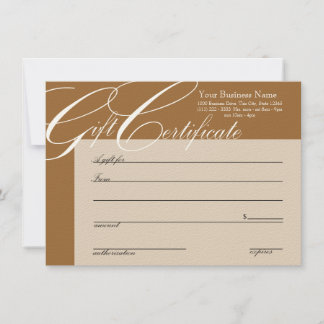 Gift Certificate with Colour Change