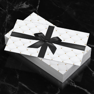 Gift Certificates Modern Black Ribbon Luxury Quilt