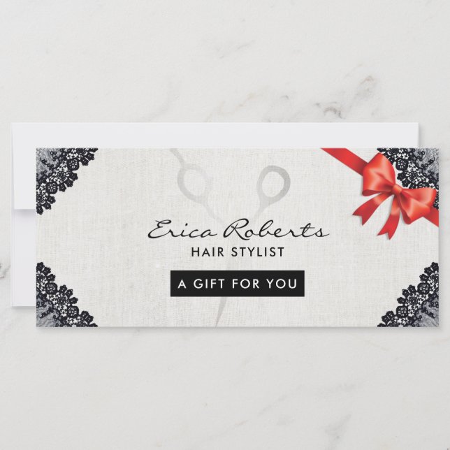 Gift Certificates | Vintage Black Laced Hair Salon (Front)
