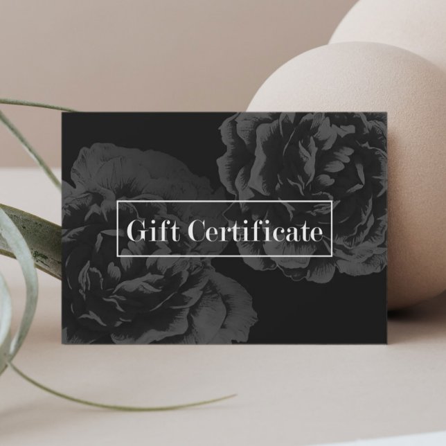 Gift Certificates | Vintage Dark Floral Salon Spa (Creator Uploaded)