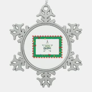 Gift Christmas Snowflake Pewter Christmas Ornament