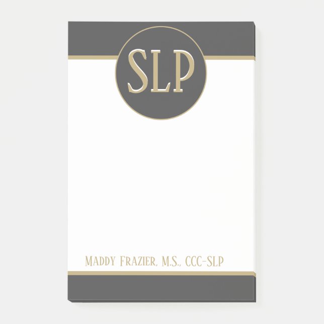 Gift! Customised Speech Pathologist post it notes (Front)