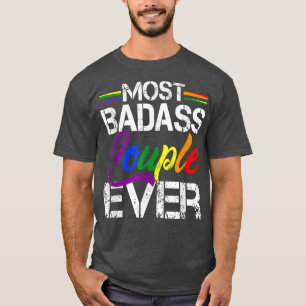Gift Cute Best Couple Rainbow Gay Lesbian LGBT Pri T-Shirt