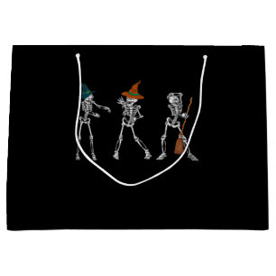 Gift Dance Halloween Dance Macabre Witch Skeleton Large Gift Bag