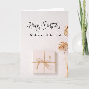 Gift & dried dandelion Clocks happy Birthday Card