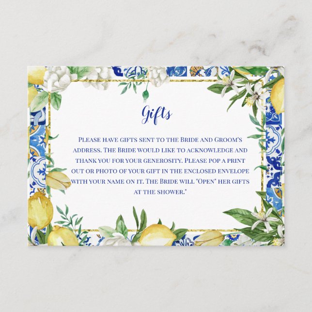 Gift Enclosure Card (Front)