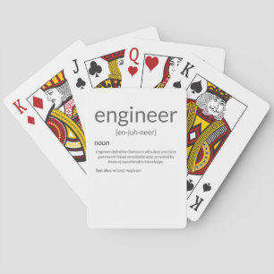Gift Engineer College Major Engineer Definition Playing Cards