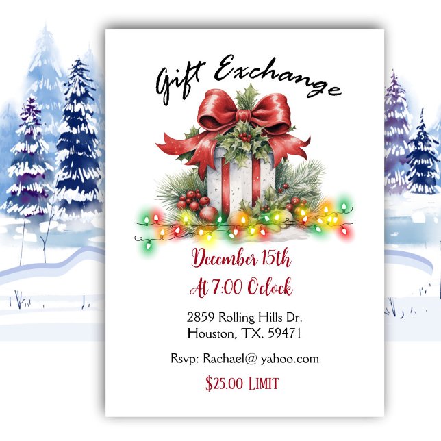 Gift Exchange Christmas Invitation (Creator Uploaded)