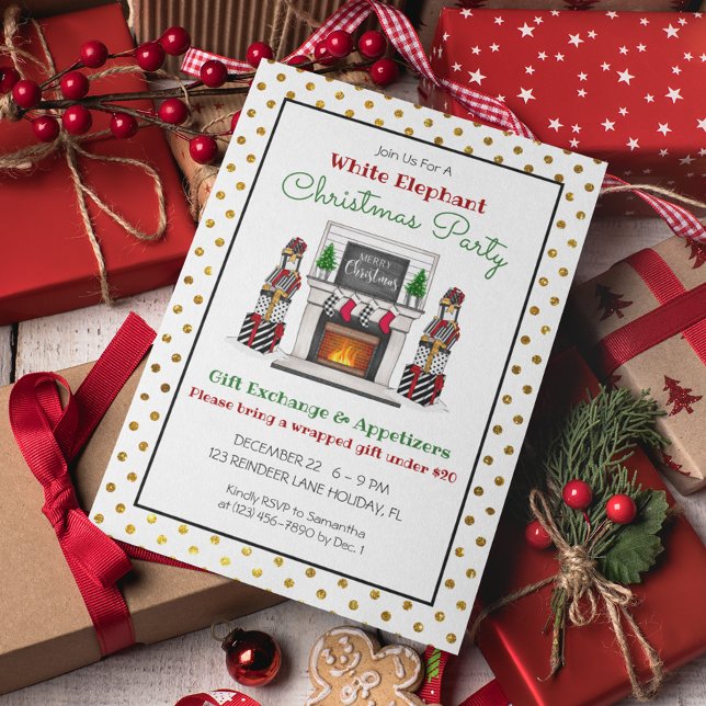 Gift Exchange Christmas Party Festivity Invitation (Creator Uploaded)