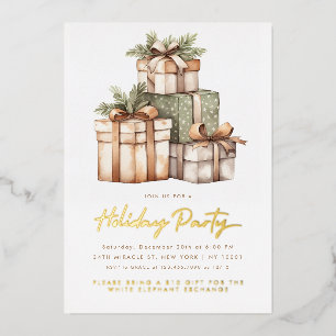 Gift Exchange White Elephant Party Invitation