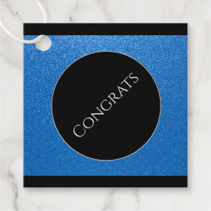 Gift-FavorTag -Faux Glitter Congrats Favour Tags