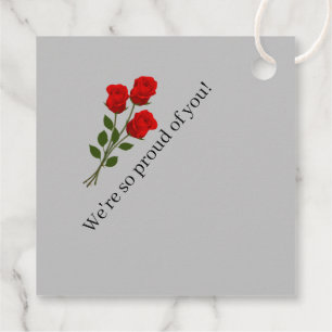 Gift-FavorTag -Pageant Tiara Crown & Roses Favour Tags