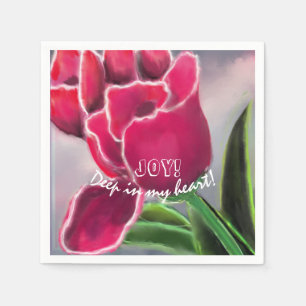  Gift Floral Design, Personalize Typography  Napkin