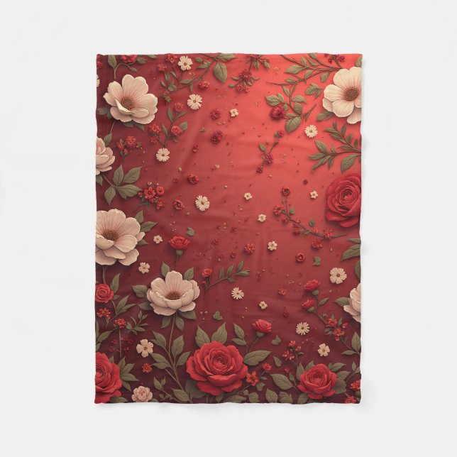 gift flower pattern knee blanket (Front)