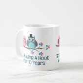 Gift For 10th Wedding Anniversary Hoot Coffee Mug (Front Left)
