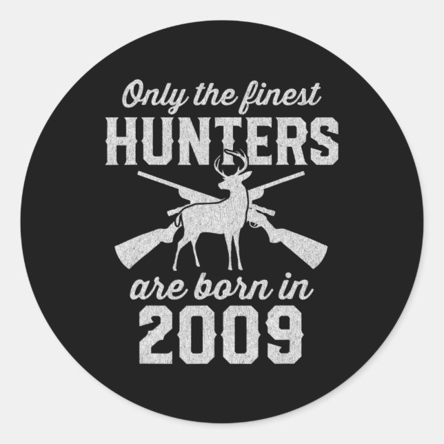 Gift for 13 Year Old Deer Hunter 13rd Birthday 200 Classic Round Sticker (Front)