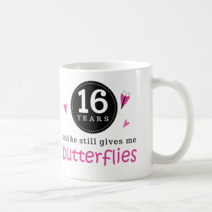 Gift For 16th Wedding Anniversary Butterfly Coffee Mug