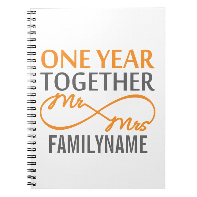 Gift For 1st Anniversary Notebook (Front)