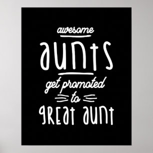 Gift for 1st Time Great Aunt - Great Aunts Poster