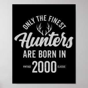 Gift for 22 Year Old Deer Hunting Hunter 2000 22nd Poster