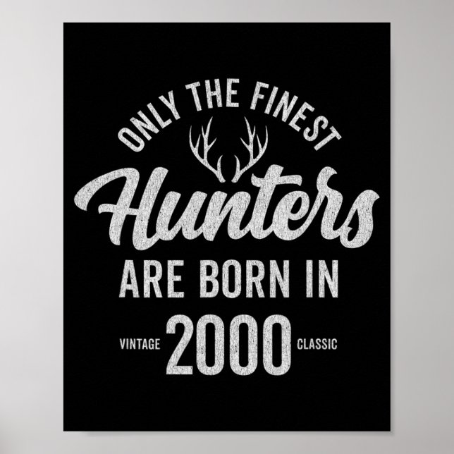 Gift for 22 Year Old Deer Hunting Hunter 2000 22nd Poster (Front)
