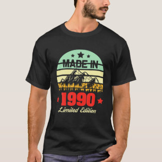 Gift for 30 Year Old Vintage Mountain 1990 30th Bi T-Shirt