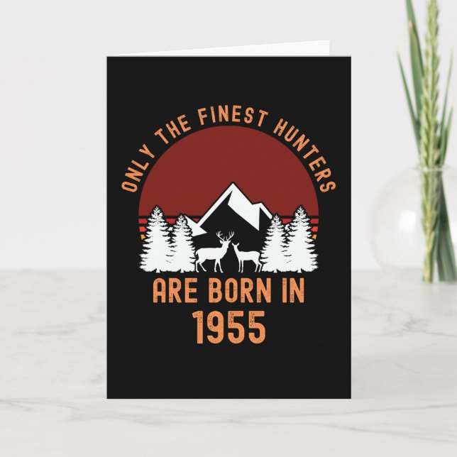 Gift for 66 Year Old Deer Hunter 66nd Birthday Card (Front)