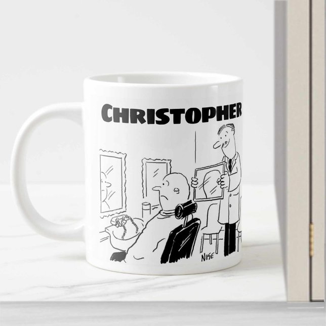 Gift for a Barber or Hairdresser with Added Name Large Coffee Mug (Creator Uploaded)