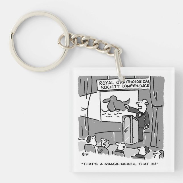 Gift for a Bird Watcher or Birder. Funny Key Ring (Front)