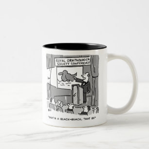 Gift for a Birdwatcher or Birder. Funny Two-Tone Coffee Mug