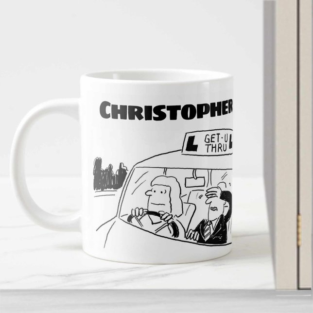 Gift for a Driving Instructor with Added Name Gian Large Coffee Mug (Creator Uploaded)