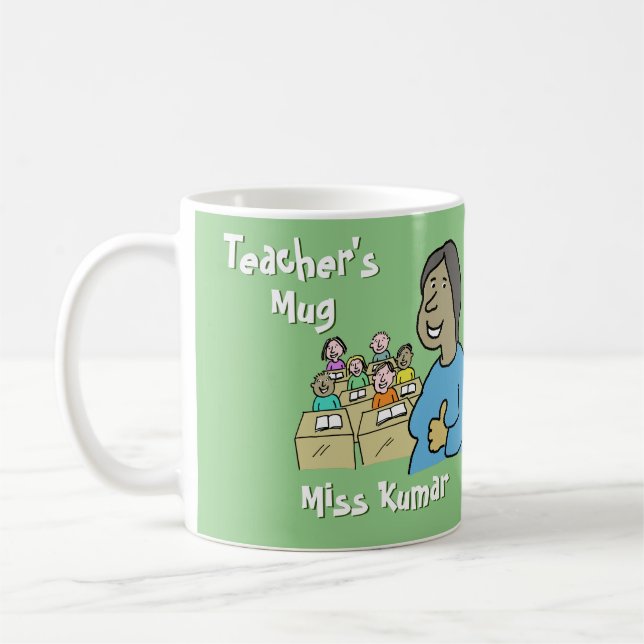 Gift for a Female Asian Teacher. Teacher Gift Coffee Mug (Left)
