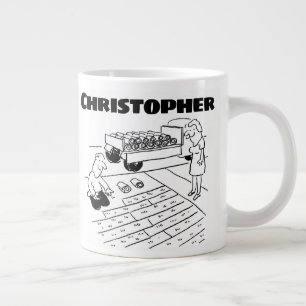 Gift for a Lawn Turf Layer with Name Large Coffee Mug