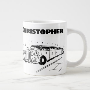 Gift for a Limousine Chauffeur with Name Large Coffee Mug