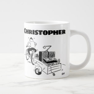 Gift for a Mobile Disc Jockey with Name Large Coffee Mug