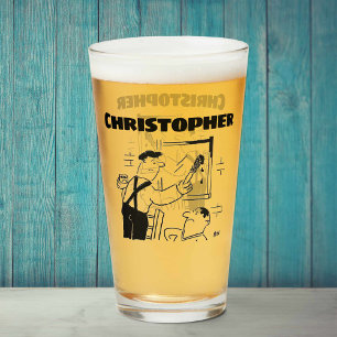 Gift for a Painter & Decorator with Name Glass