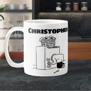 Gift for a Washing Machine Repairer with Name Large Coffee Mug