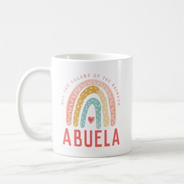 Gift For Abuela | All The Colours of The Rainbow Coffee Mug (Left)
