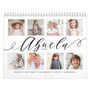 Gift for Abuela   Grandchildren Family Photos Calendar