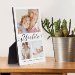 Gift for Abuelita | Grandchildren 3 Photo Collage Plaque<br><div class="desc">Send a beautiful personalised gift to your grandma "Abuelita" that she'll cherish forever. Special personalised grandchildren photo collage plaque to display your own special family photos and memories. Our design features a simple 3 photo collage design with "Abuelita" designed in a beautiful handwritten black script style. Each photo is framed...</div>