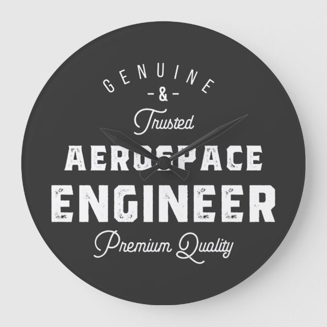 Gift for Aerospace Engineer Large Clock (Front)