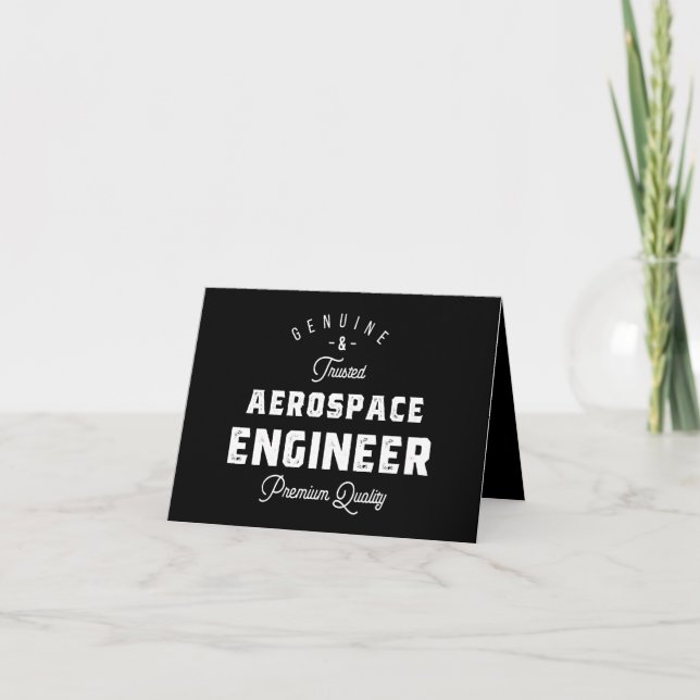 Gift for Aerospace Engineer Note Card (Front)